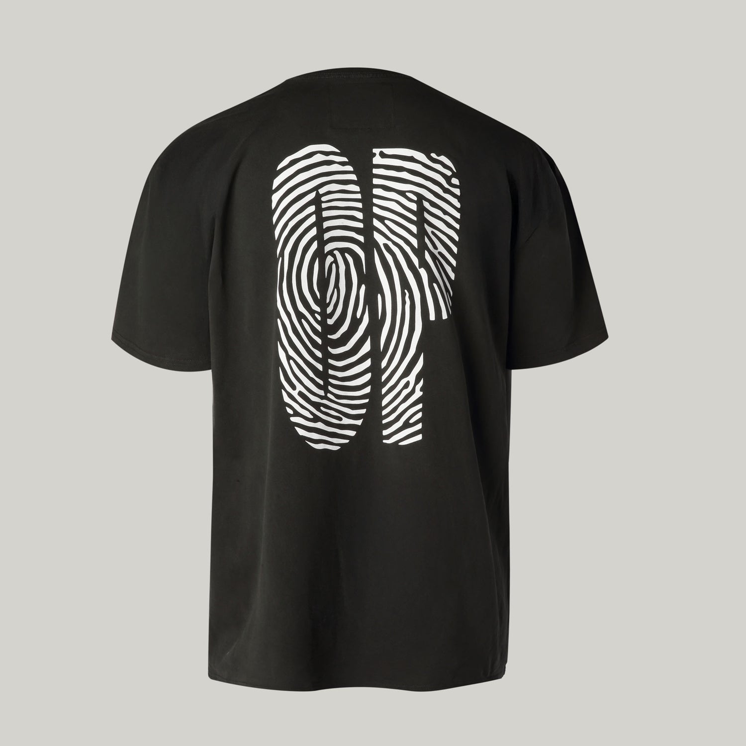 Opposable - The OP Billboard Tee - The Magpie. Opposable OP logo T-Shirt  in faded black. Back angle.