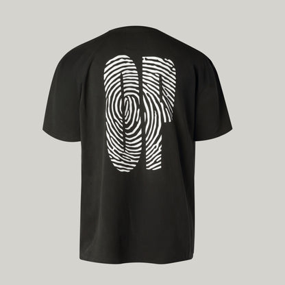 Opposable - The OP Billboard Tee - The Magpie. Opposable OP logo T-Shirt  in faded black. Back angle.